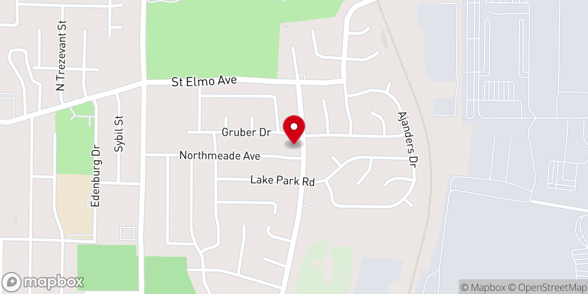 Map showing location of Ardmore Terrace Baptist Church