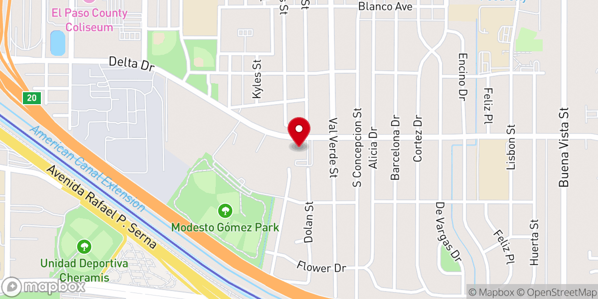 Map showing location of Our Lady of the Light Church