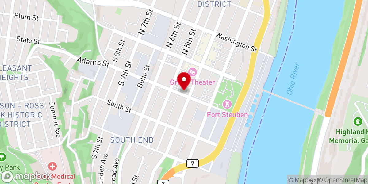 Map showing location of St. Paul's Episcopal Church