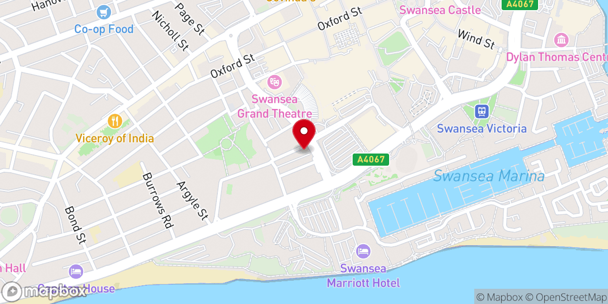 Map showing location of Christ Embassy Church Swansea