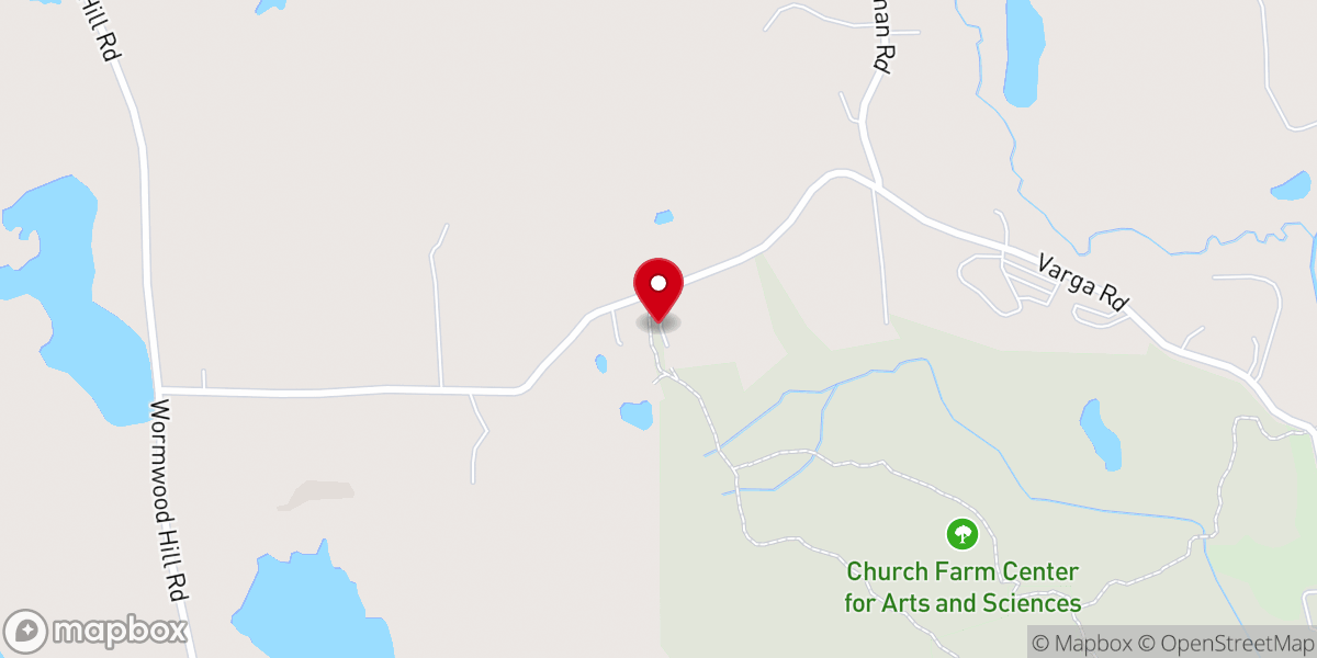 Map showing location of Church Farm Preserve - Yellow Trailhead