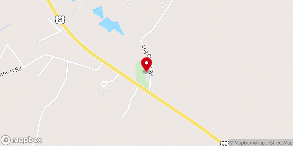 Map showing location of Pleasant Grove Baptist Church
