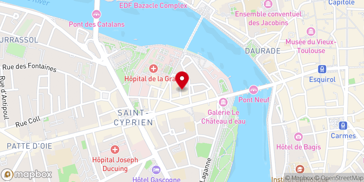 Map showing location of Église Saint-Nicolas de Toulouse