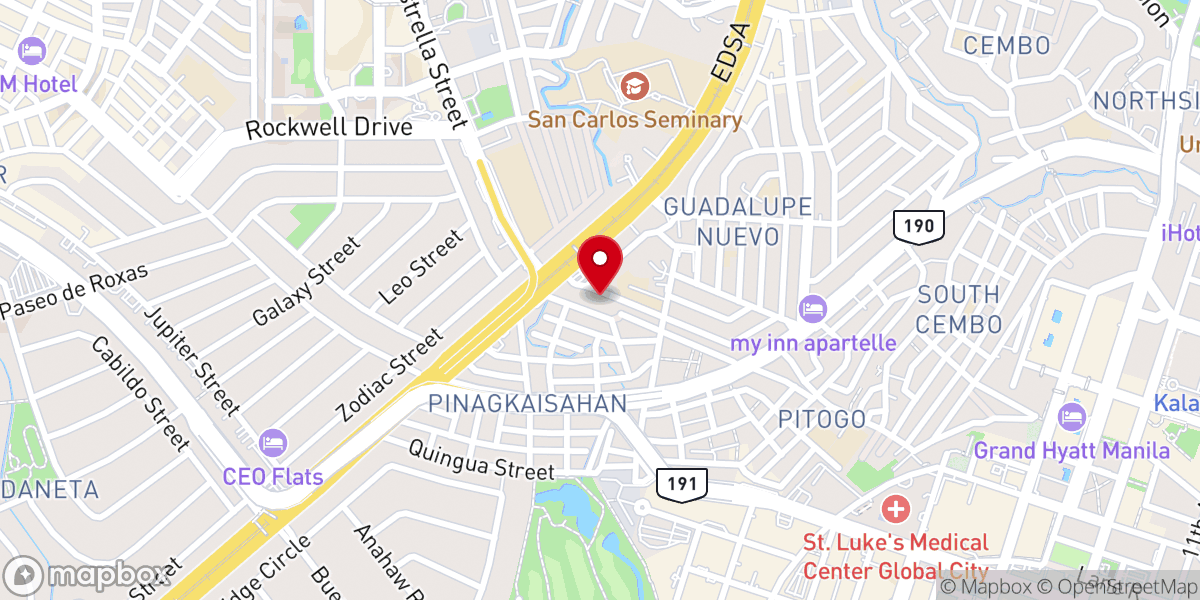 Map showing location of United Pentecostal Church - Makati City