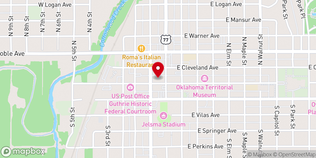 Map showing location of Young Family Band Ministry Inc