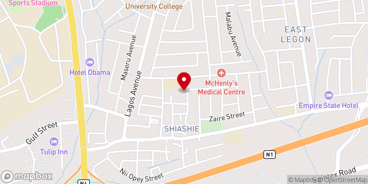 Map showing location of Faith Presbyterian Church - Shiashie