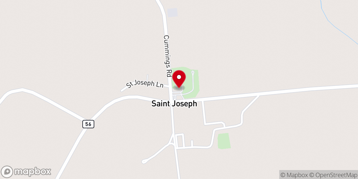 Map showing location of Saint Alphonsus Catholic Church