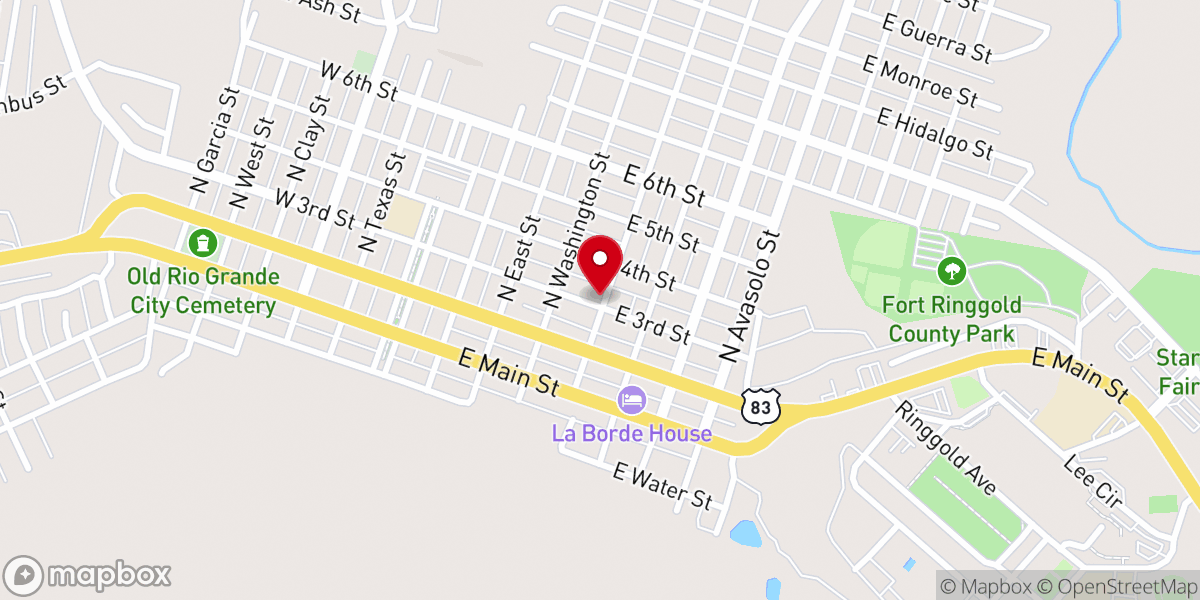 Map showing location of Primera Iglesia Bautista Church