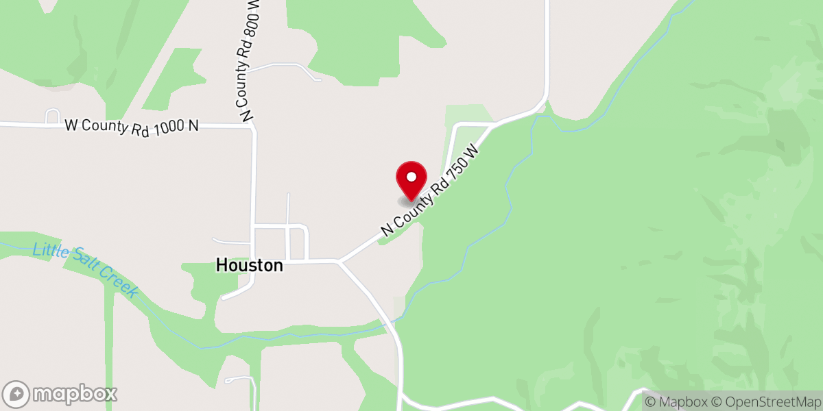 Map showing location of Houston Christian Church