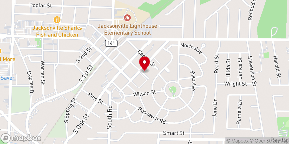 Map showing location of Jacksonville Care Channel For The Needy