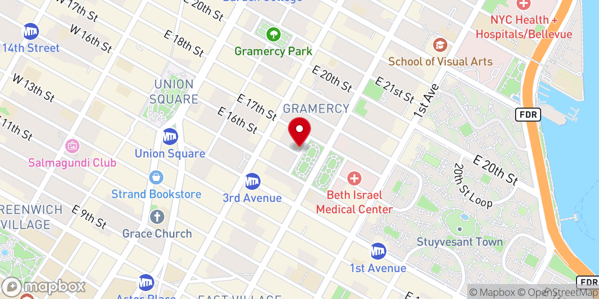 Map showing location of St. George's Episcopal Church