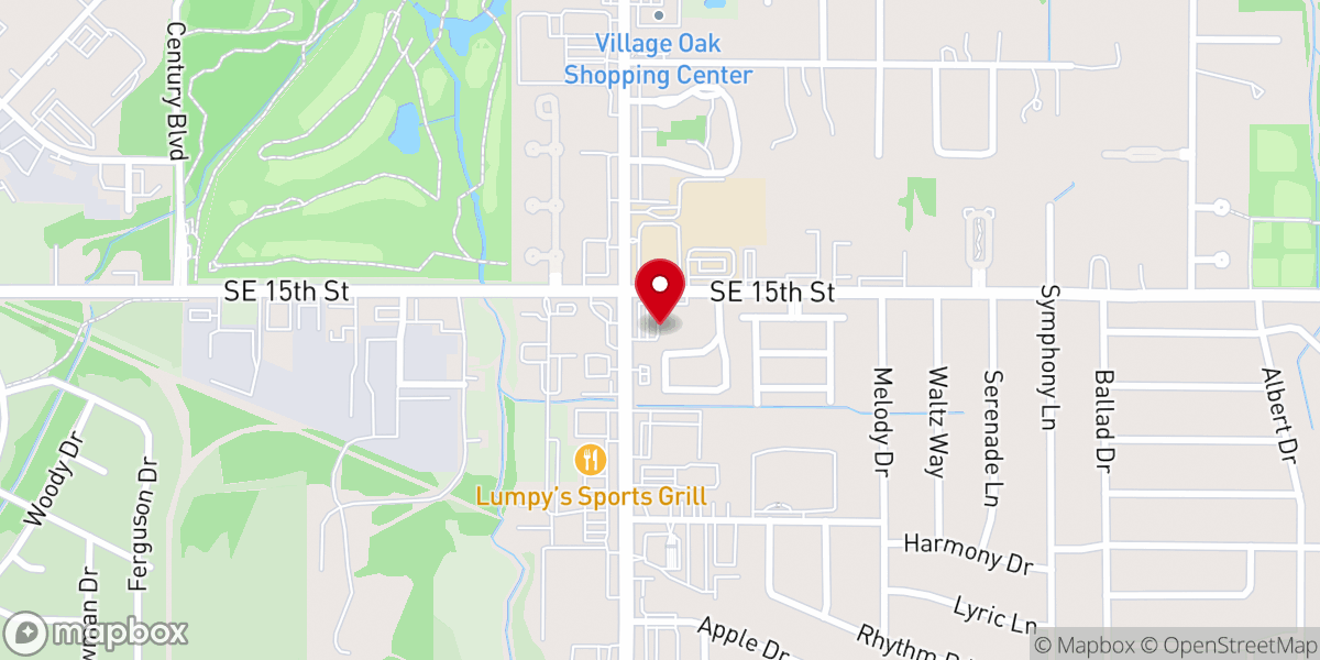 Map showing location of Soldier Creek Baptist Church