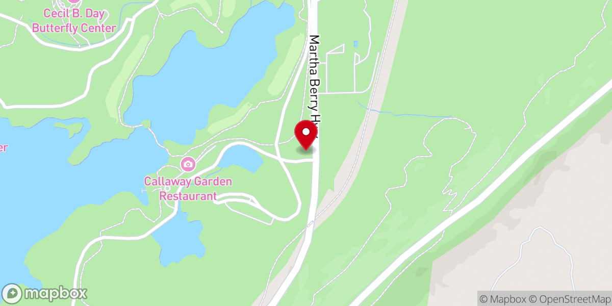 Map showing location of Callaway Resort & Gardens