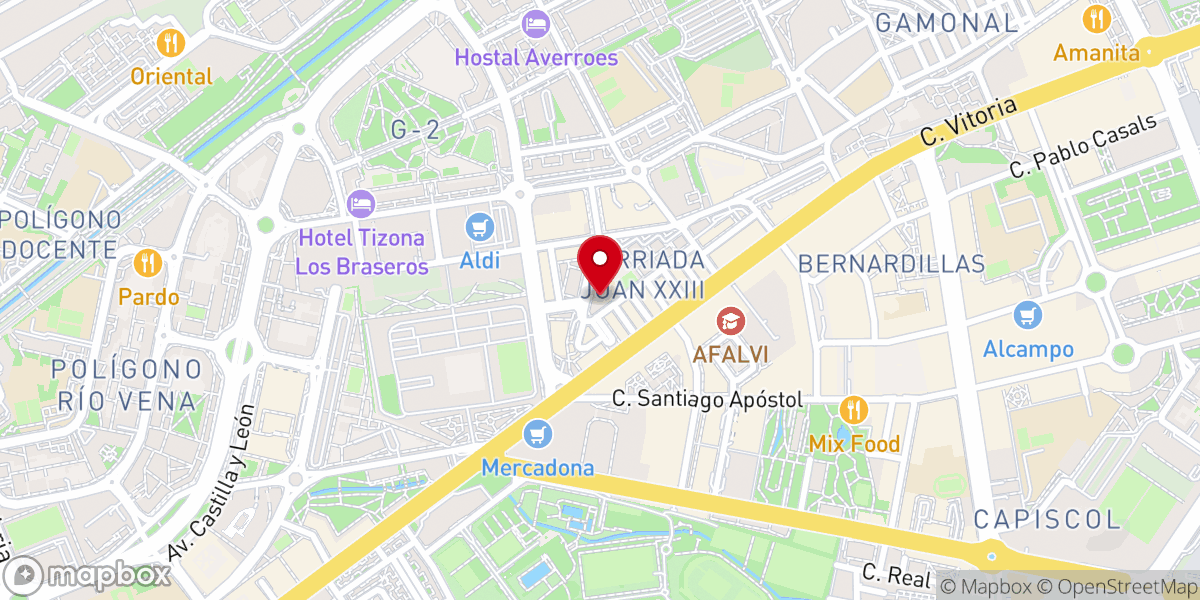 Map showing location of Iglesia de Nuestra Señora de Fátima