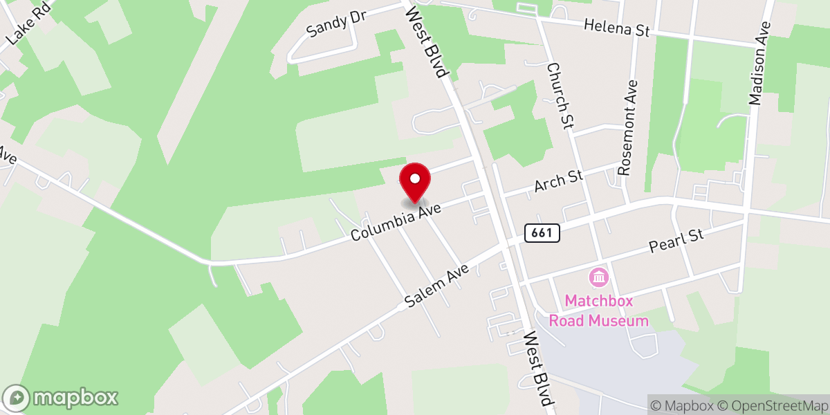 Map showing location of Newfield United Methodist