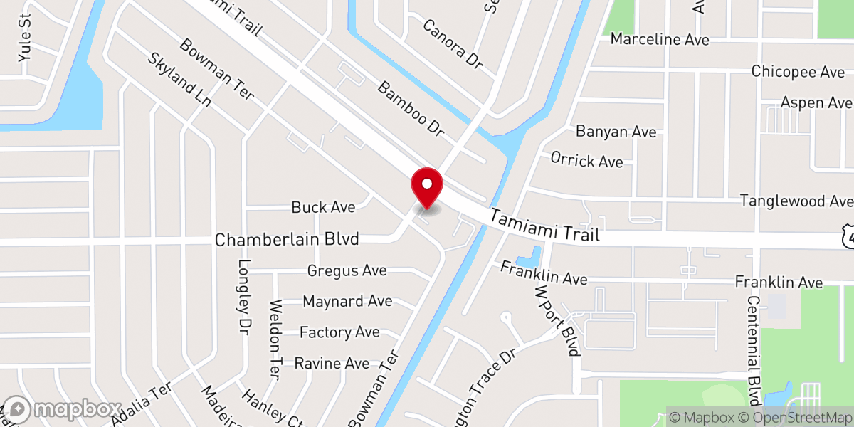 Map showing location of Ministerio Unidos en Amor North Port