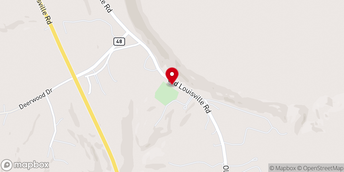 Map showing location of Riverview Baptist Church