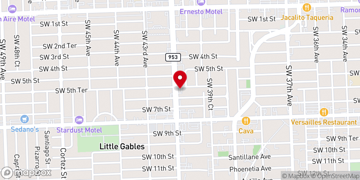 Map showing location of Spanish Church of God Inc