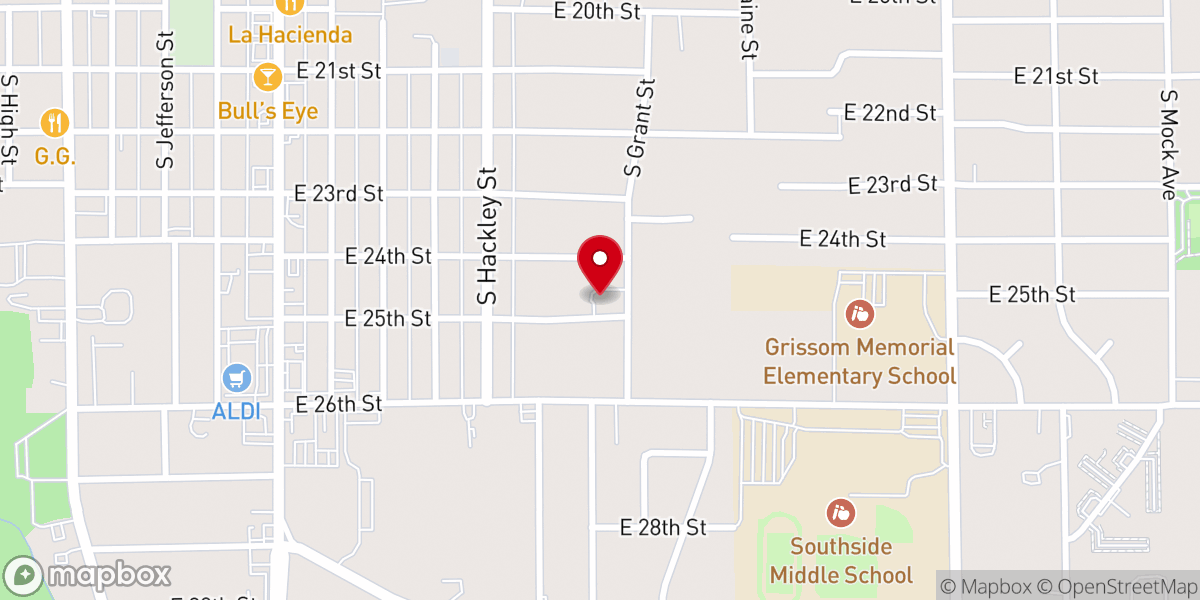Map showing location of Bible Holiness Church