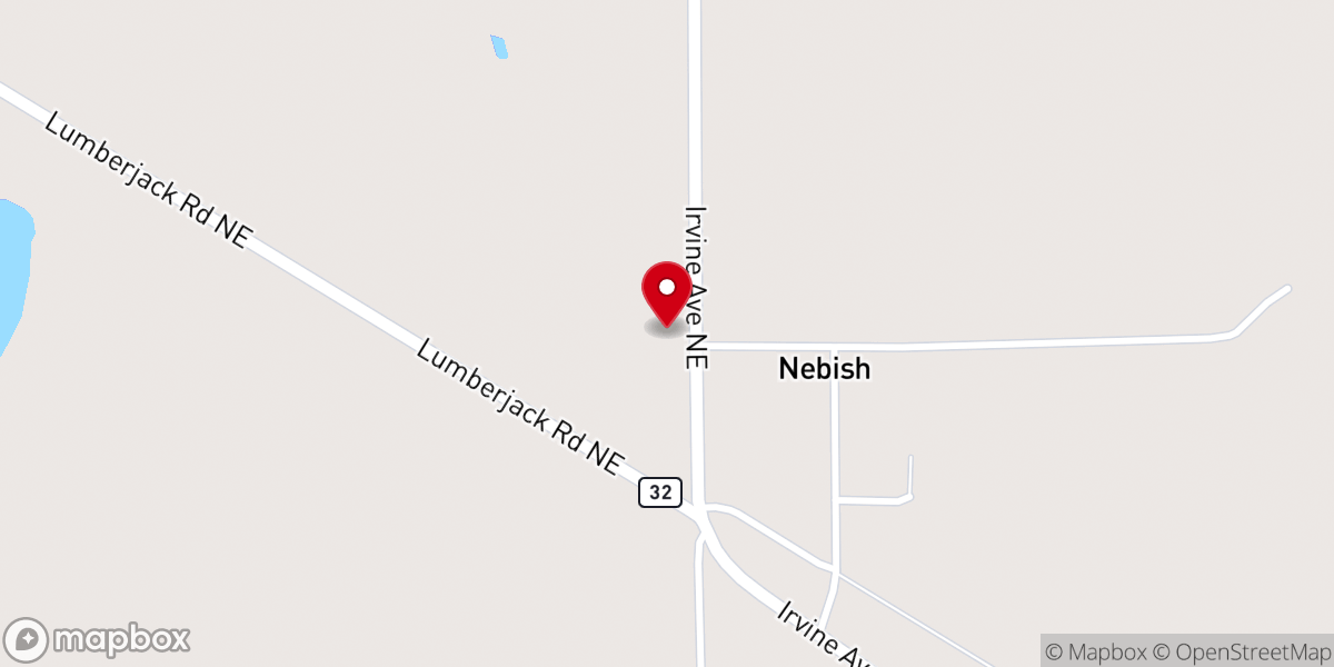 Map showing location of St. John's Catholic Church