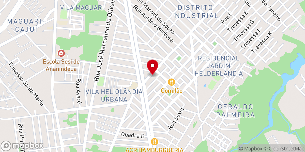 Map showing location of Igreja Batista Renascer