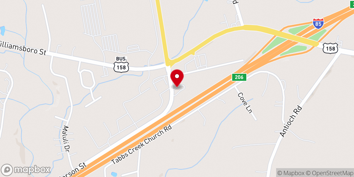 Map showing location of Joy Christian Center