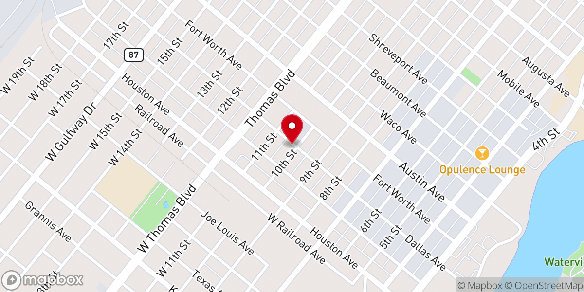 Map showing location of First Christian Faith Missionary Baptist Church