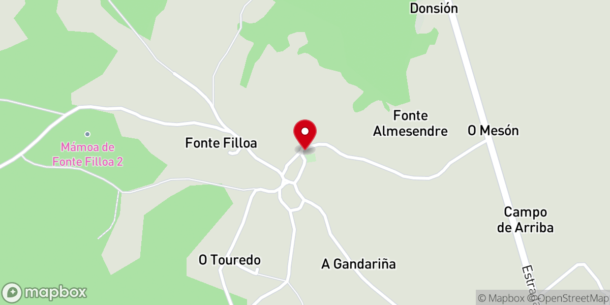 Map showing location of Iglesia de Santa María de Saavedra