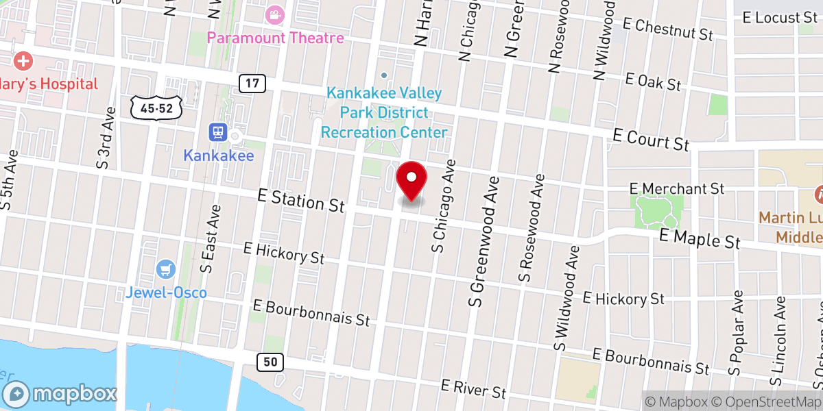 Map showing location of St Paul's Episcopal Church