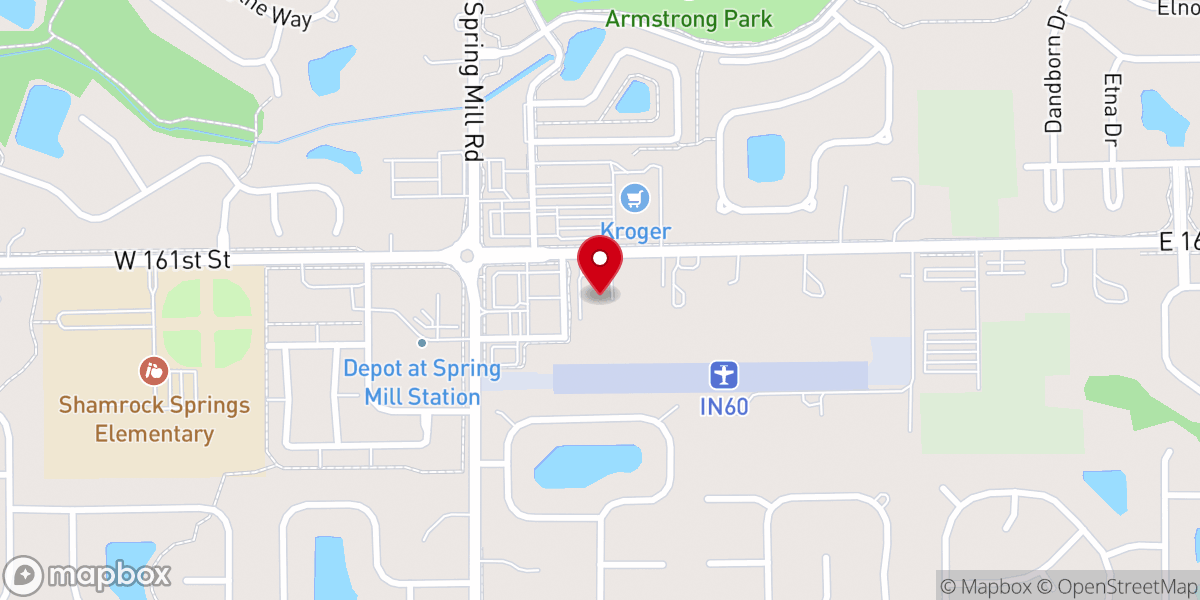 Map showing location of Westfield Bible Methodist Church