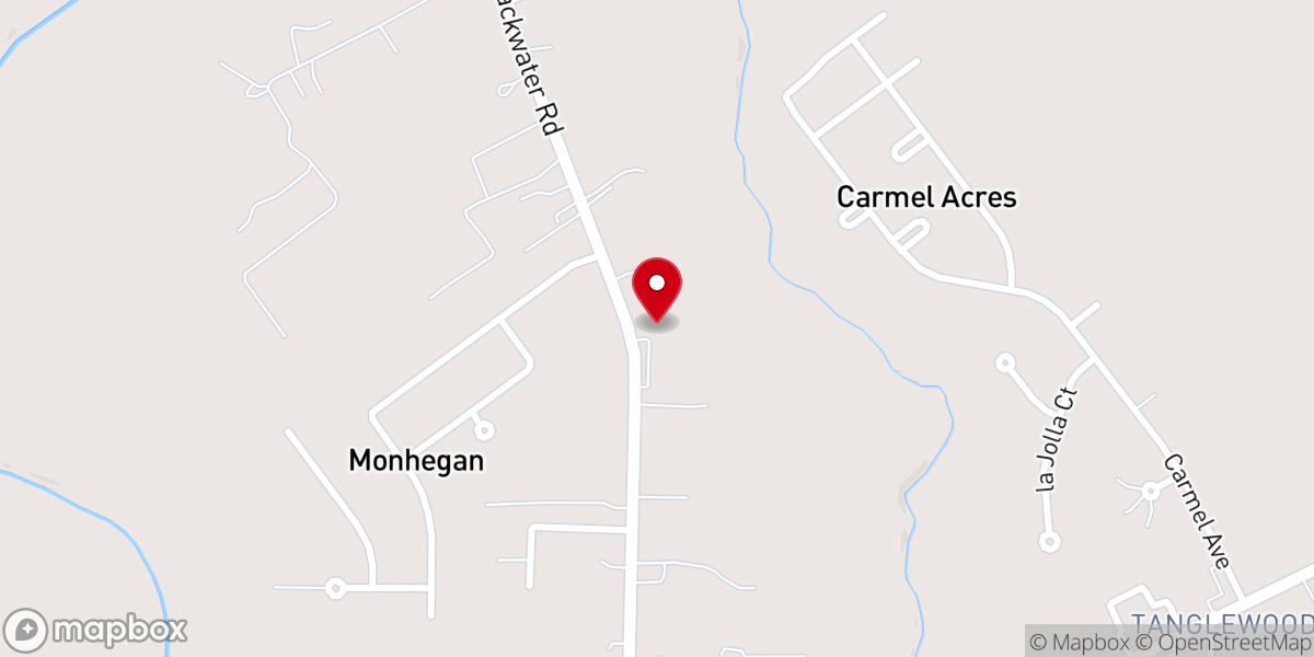 Map showing location of Blackwater United Methodist Church
