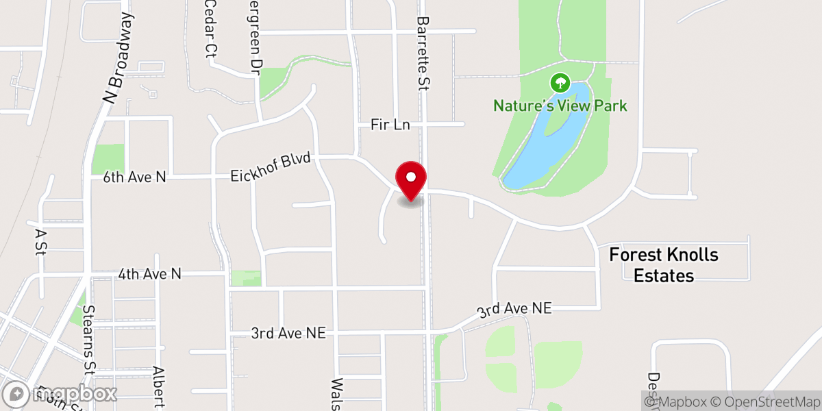 Map showing location of Grace Lutheran Church