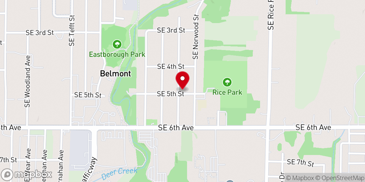 Map showing location of New Hope Communtiy Baptist Church