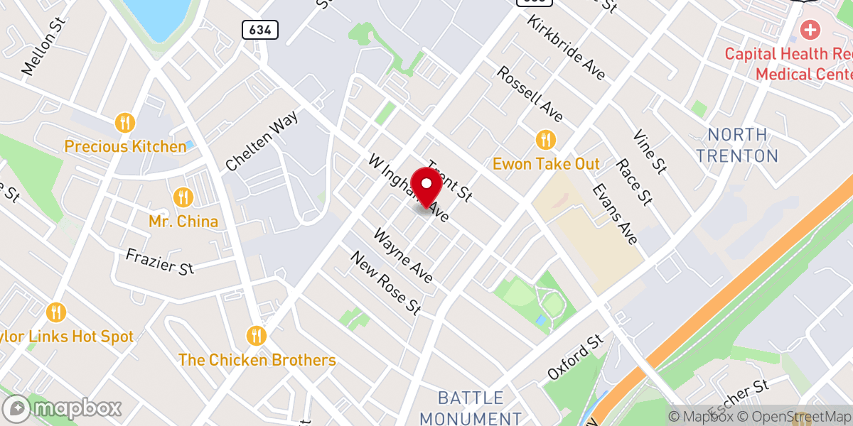 Map showing location of Ebenezer Full Gospel Community Church Inc
