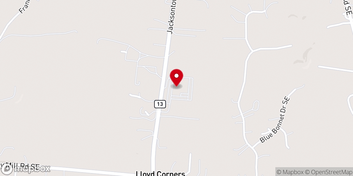 Map showing location of Cornerstone Church of Licking County