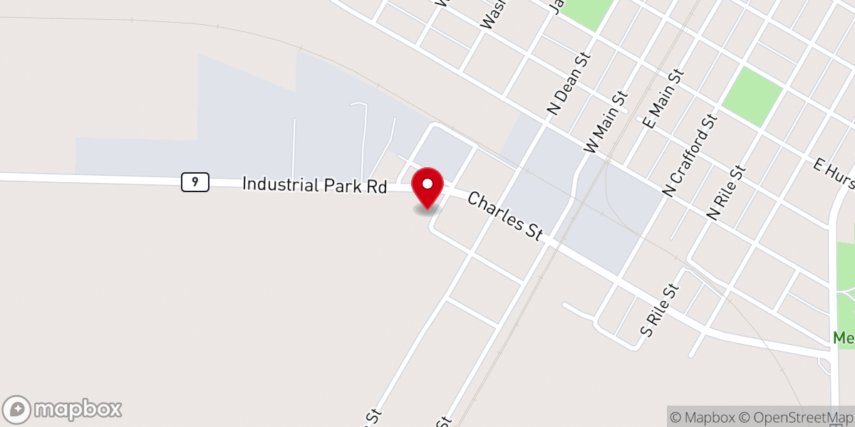 Map showing location of Bushnell Christian Church