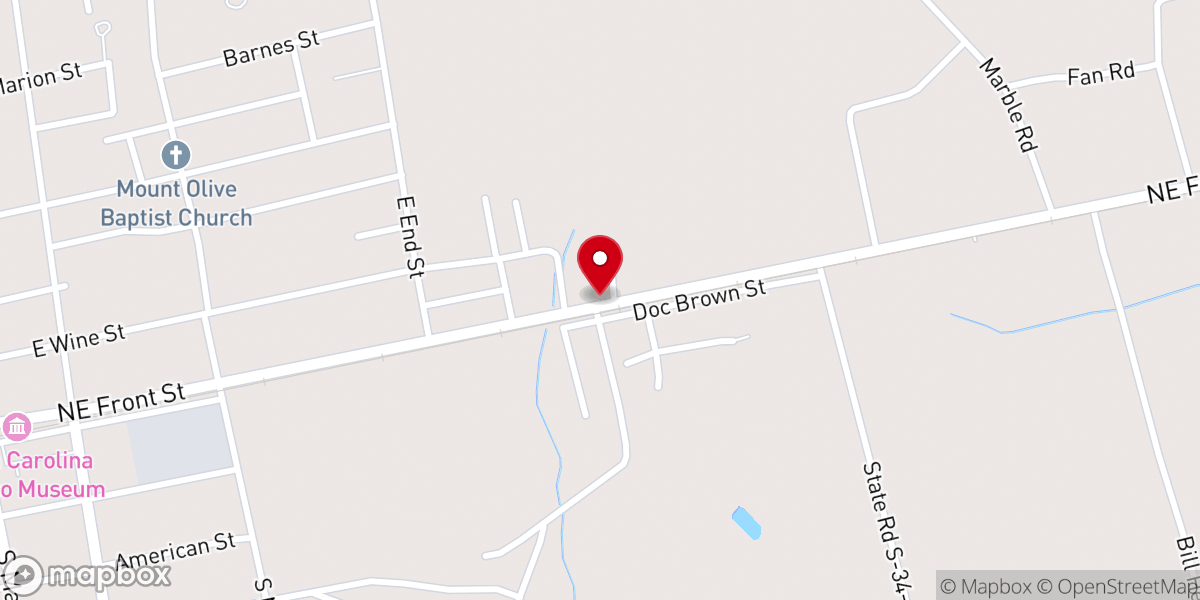 Map showing location of Six mt zion baptist church