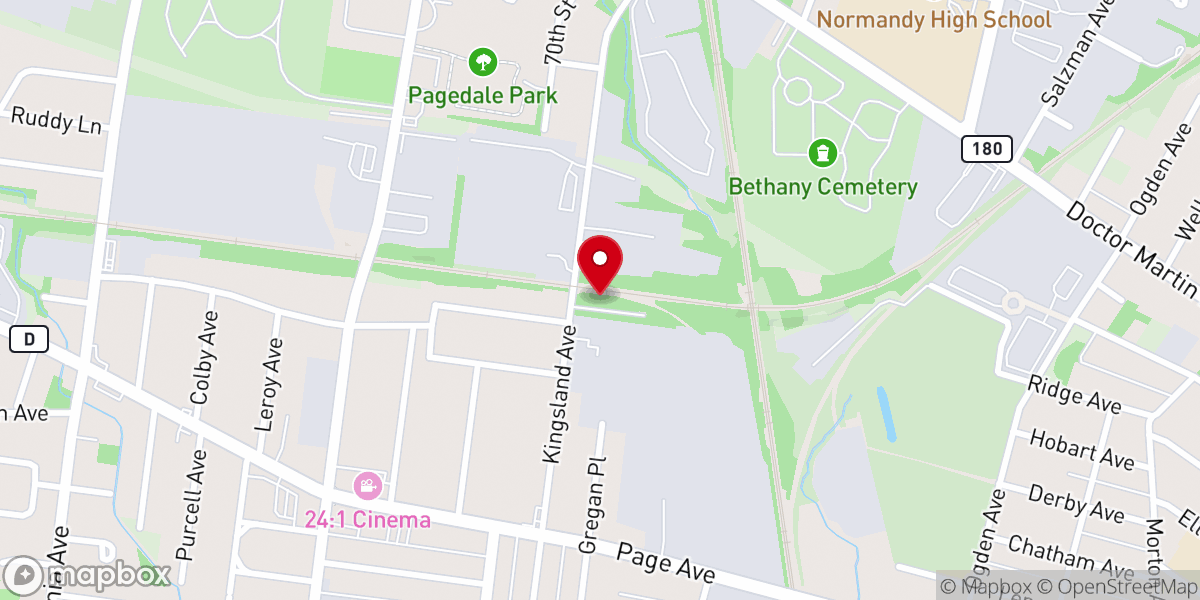 Map showing location of Evangelist Center Church of God in Christ