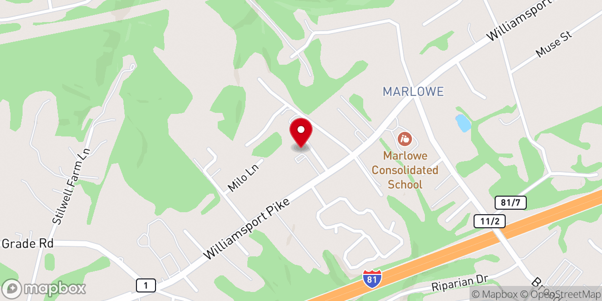 Map showing location of Bright Light Baptist Church