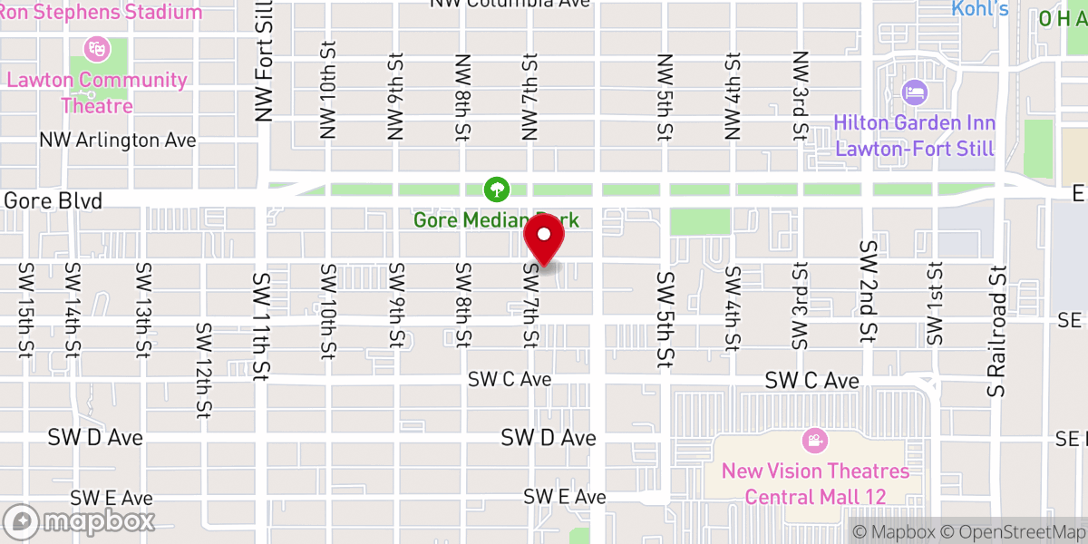 Map showing location of Saint Johns Church