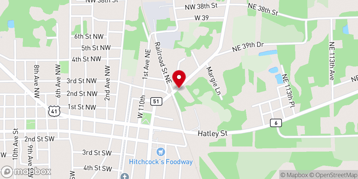 Map showing location of Church of God Eternal Hope