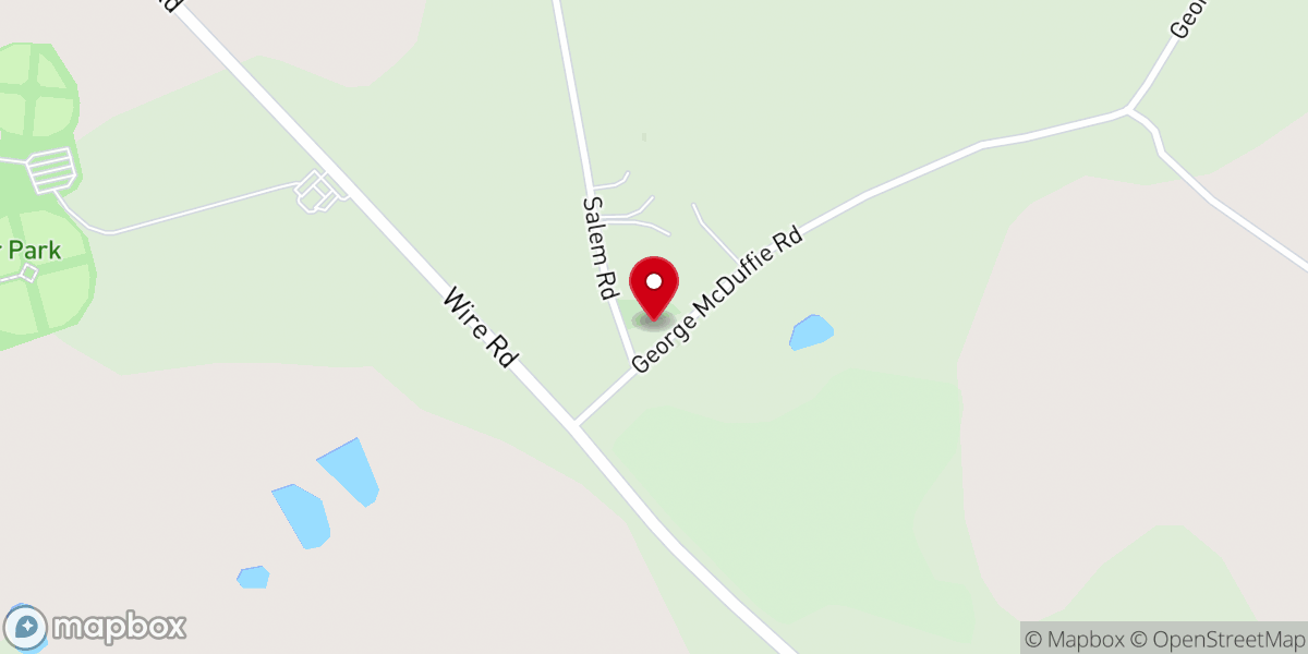 Map showing location of Salem Methodist Church of Thomson
