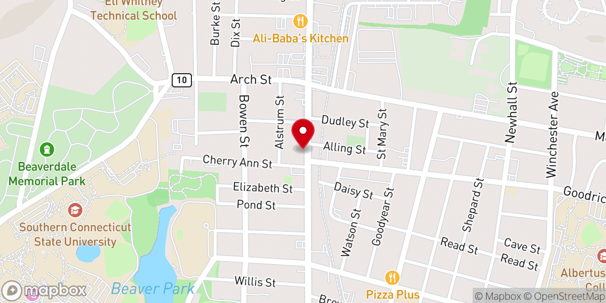 Map showing location of Faith Temple Revival Center