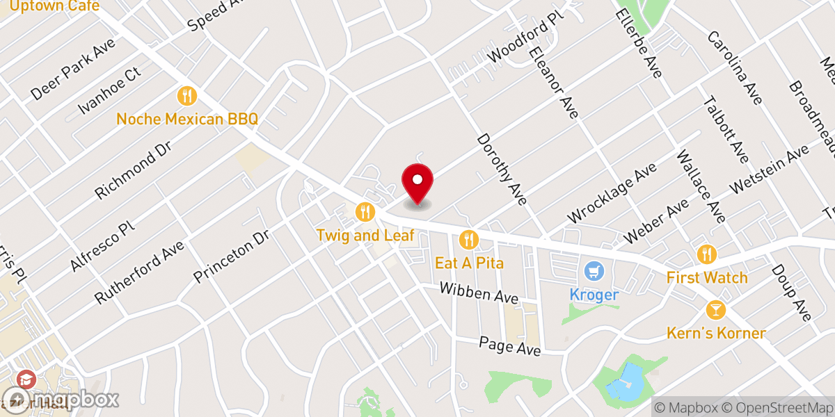 Map showing location of St. Paul United Methodist Church