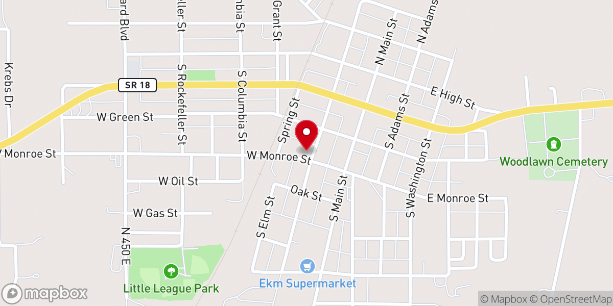 Map showing location of Montpelier Bible Church