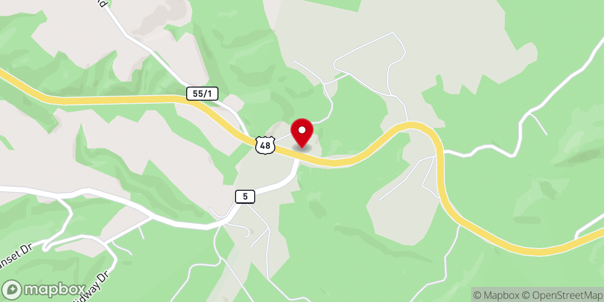 Map showing location of Marvin Chapel
