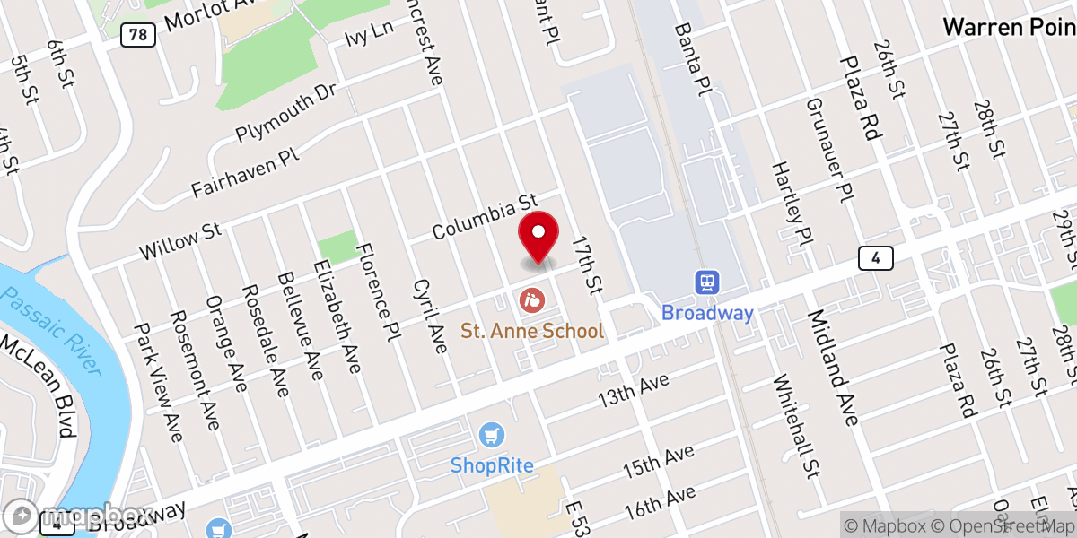 Map showing location of St Anne's Rectory