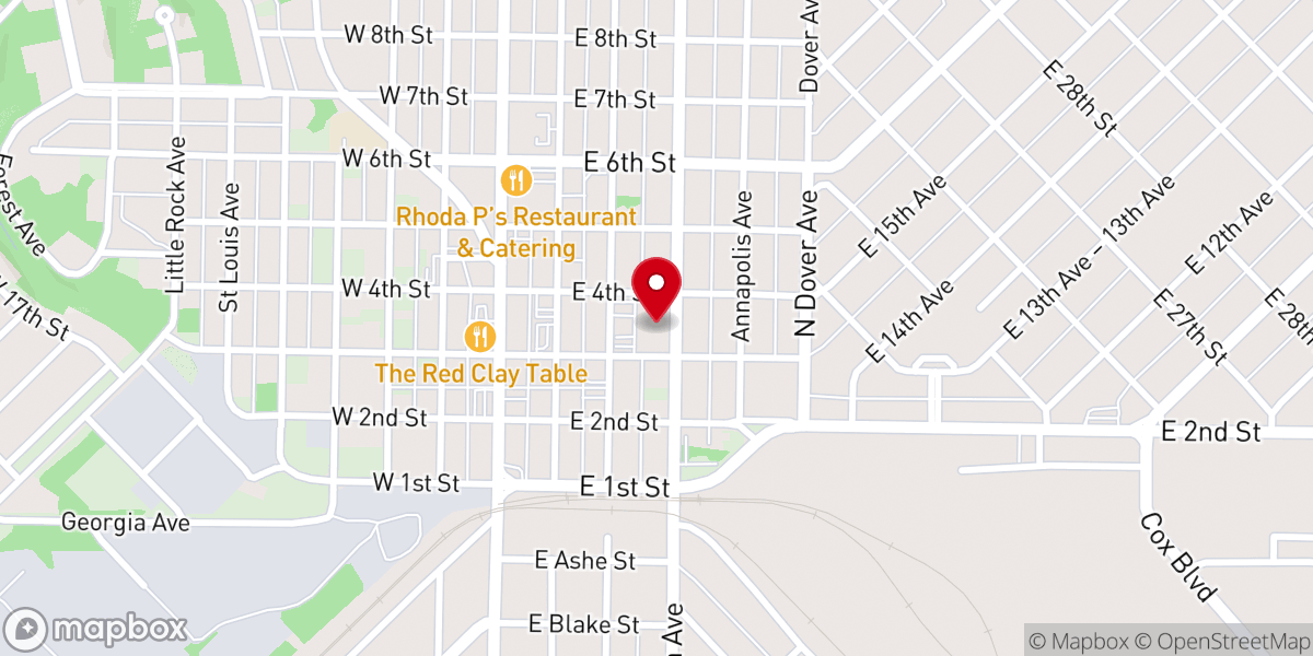 Map showing location of York Bluff Baptist Church