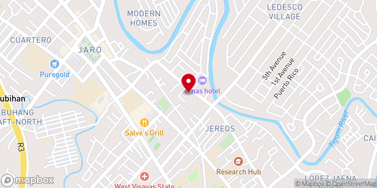 Map showing location of M.H. Del Pilar Nuestra Senora Parish Church