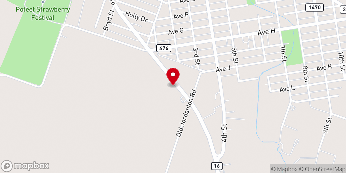 Map showing location of La Mesa Resturant